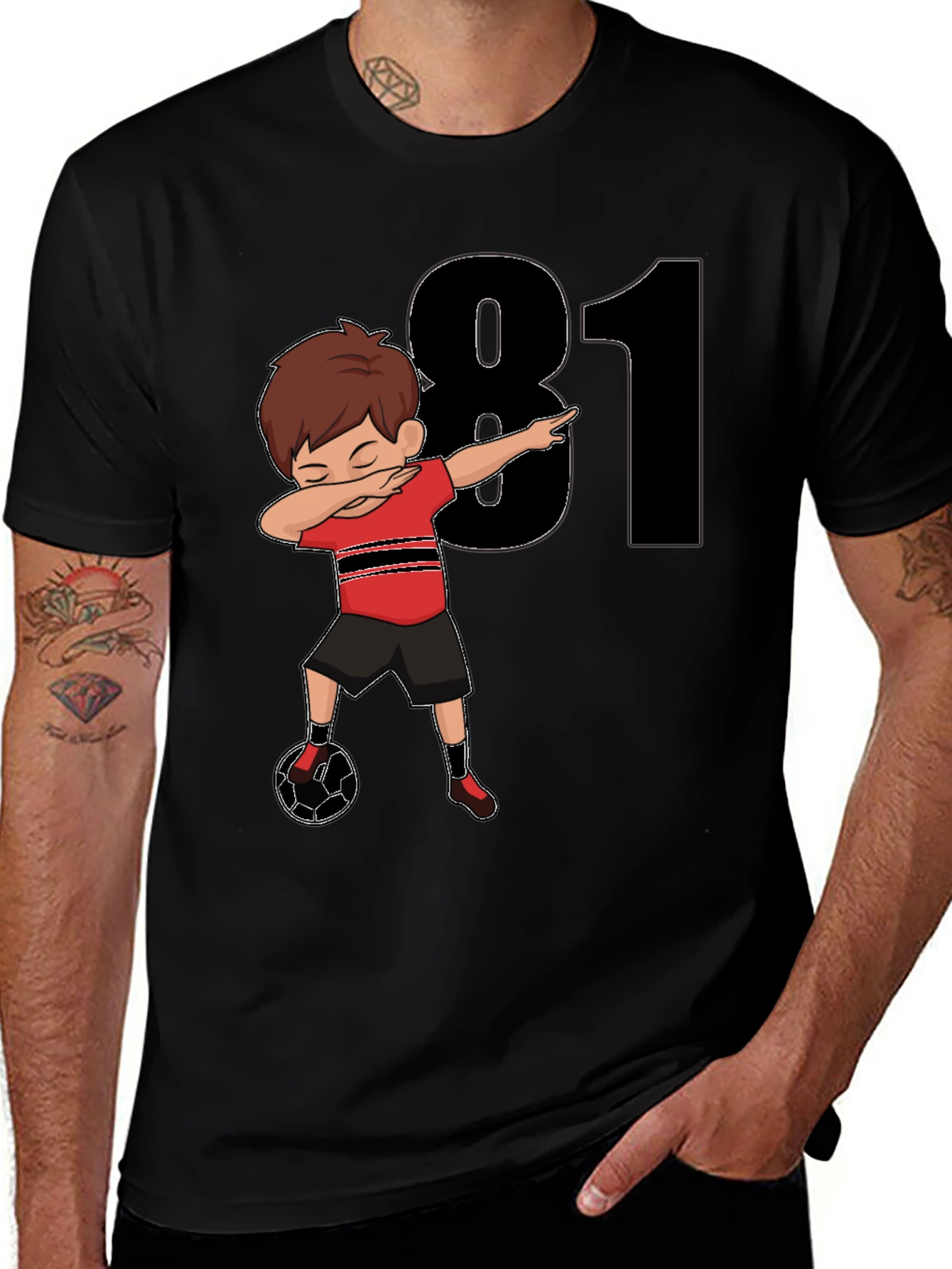81st Birthday Soccer Dabbing Boy T-Shirt