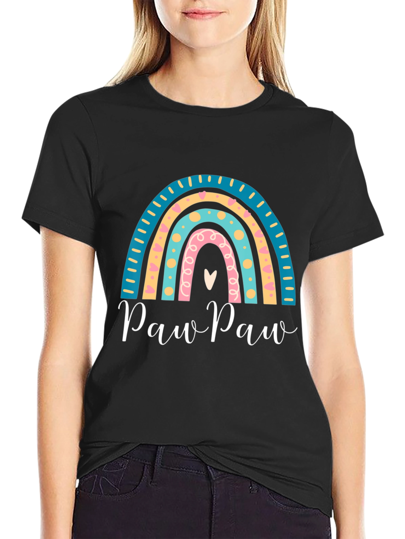 Paw Paw Rainbow Graphic Tee - Perfect Gift!