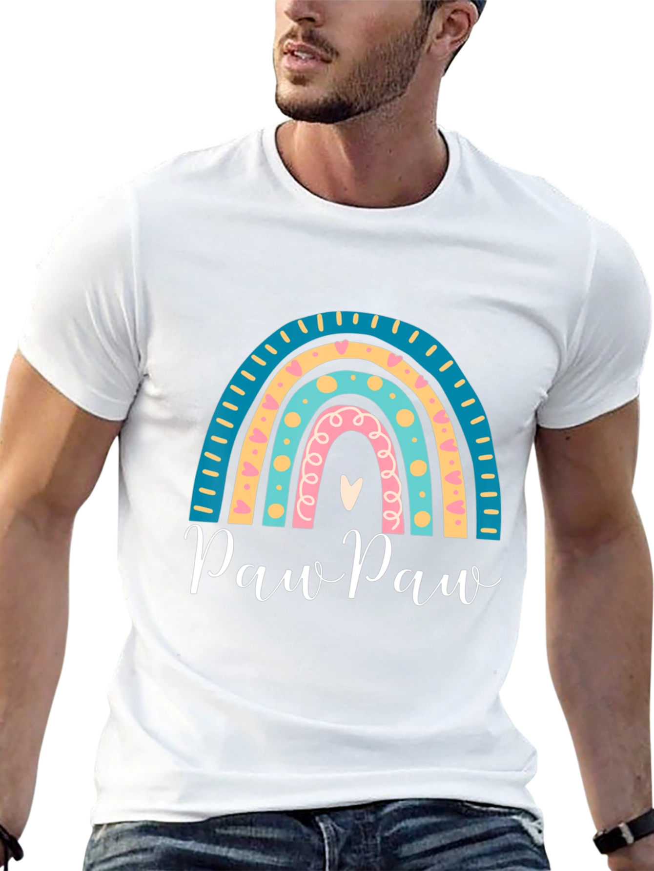Paw Paw Rainbow Graphic Tee - Perfect Gift!