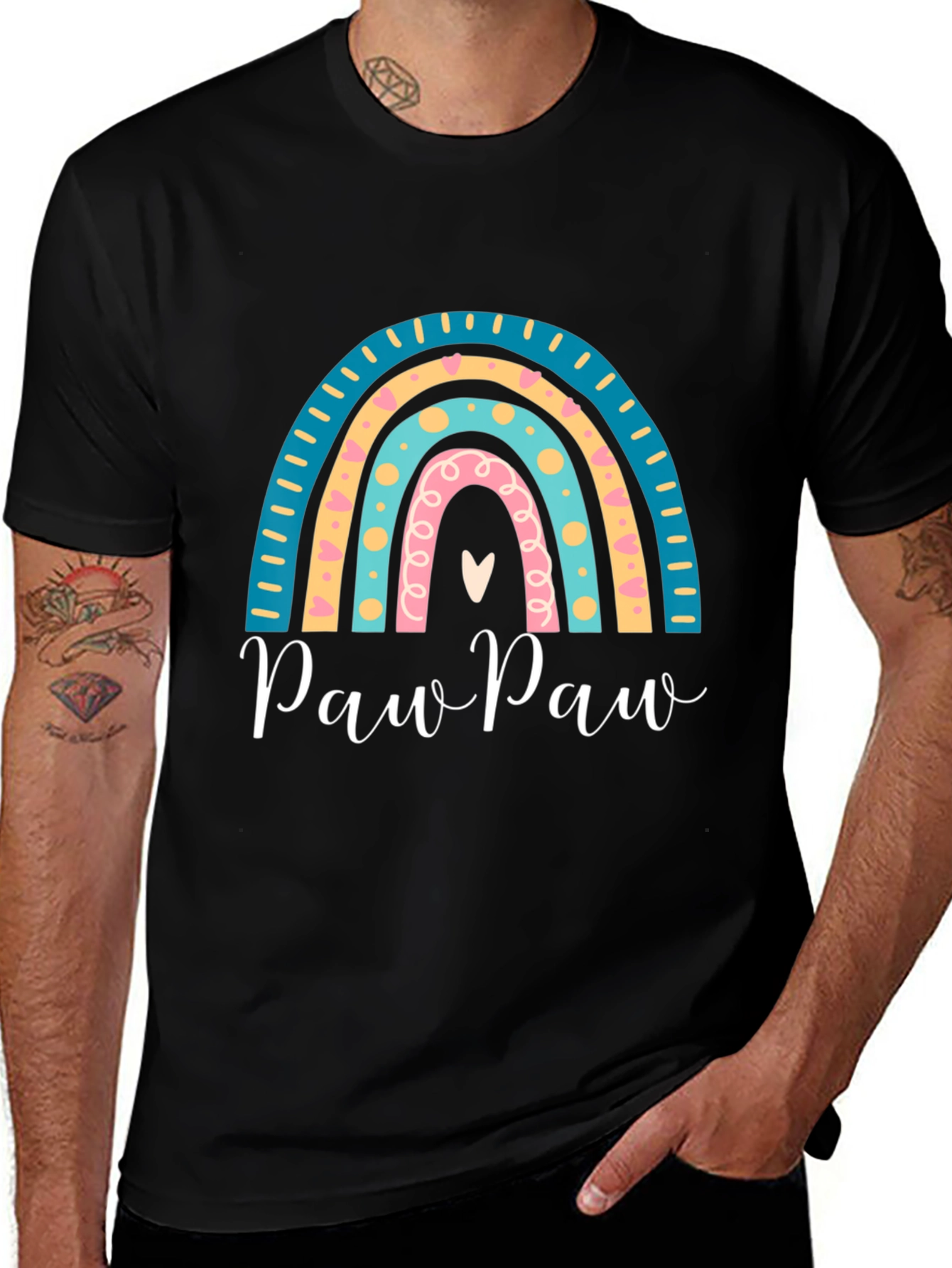 Paw Paw Rainbow Graphic Tee - Perfect Gift!