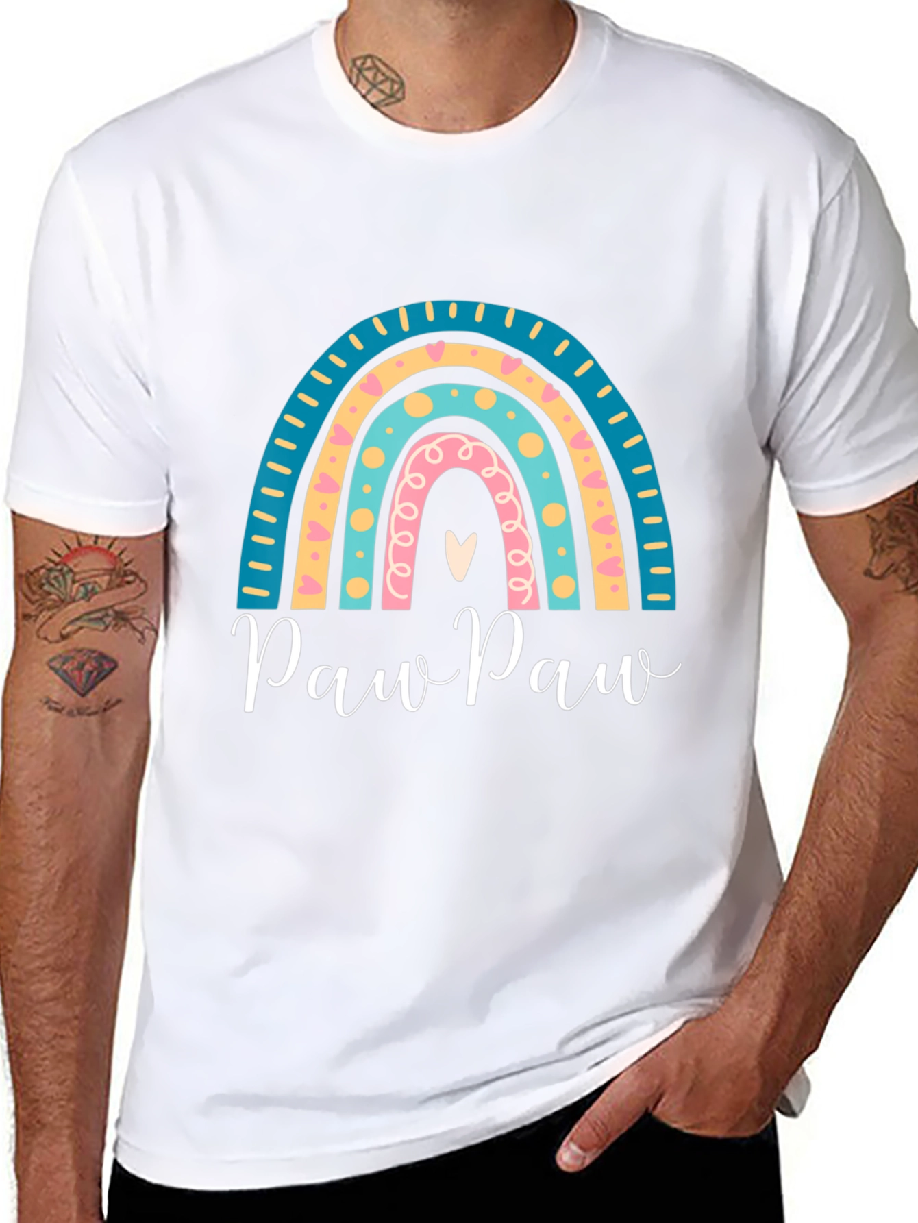 Paw Paw Rainbow Graphic Tee - Perfect Gift!