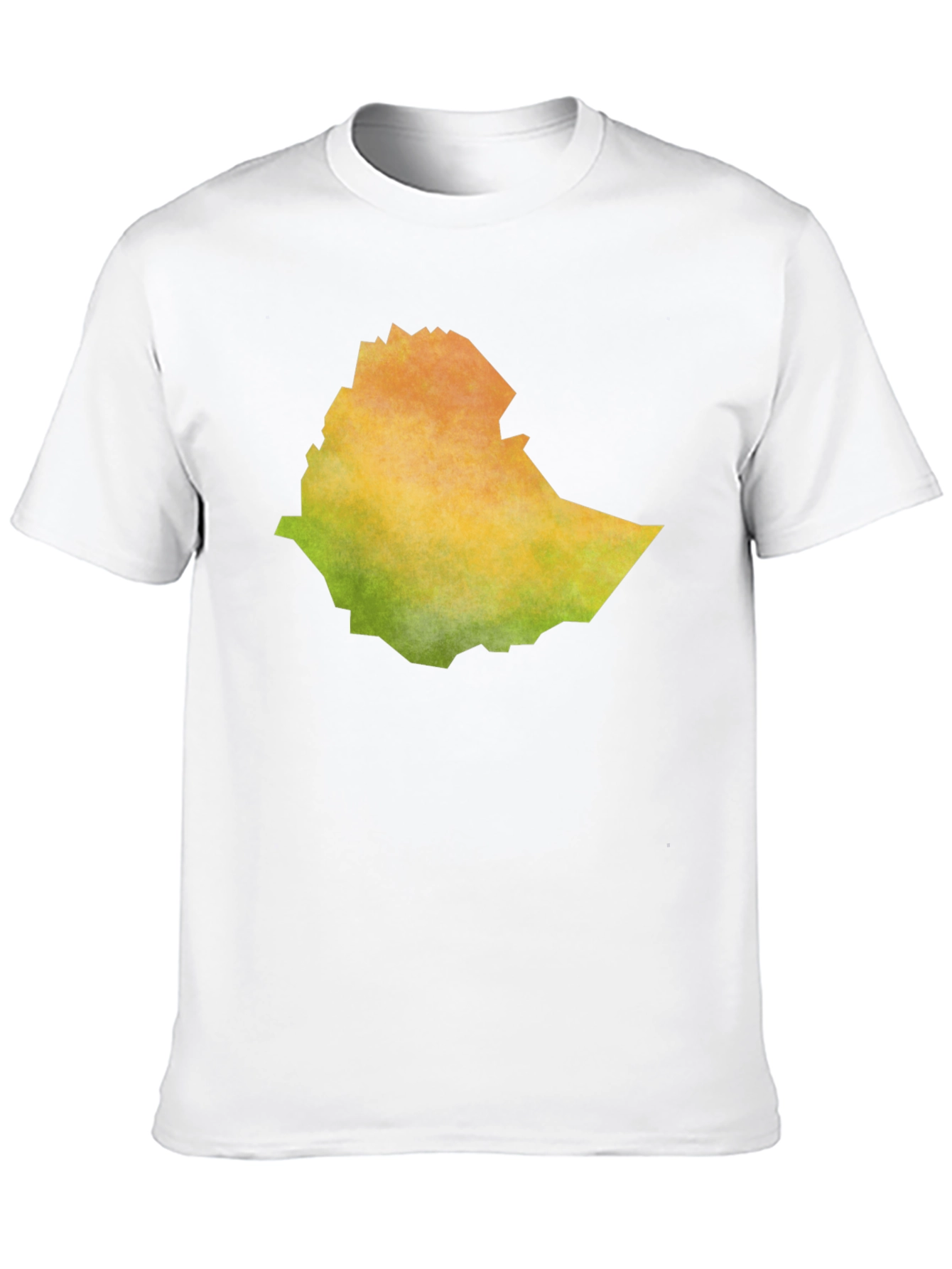 Ethiopia Map T-Shirt - Black Cotton Blend