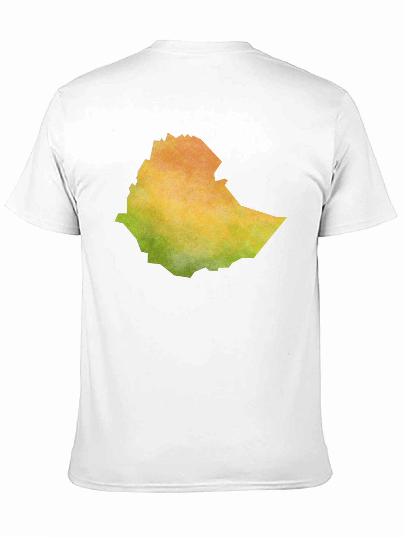 Ethiopia Map T-Shirt - Black Cotton Blend