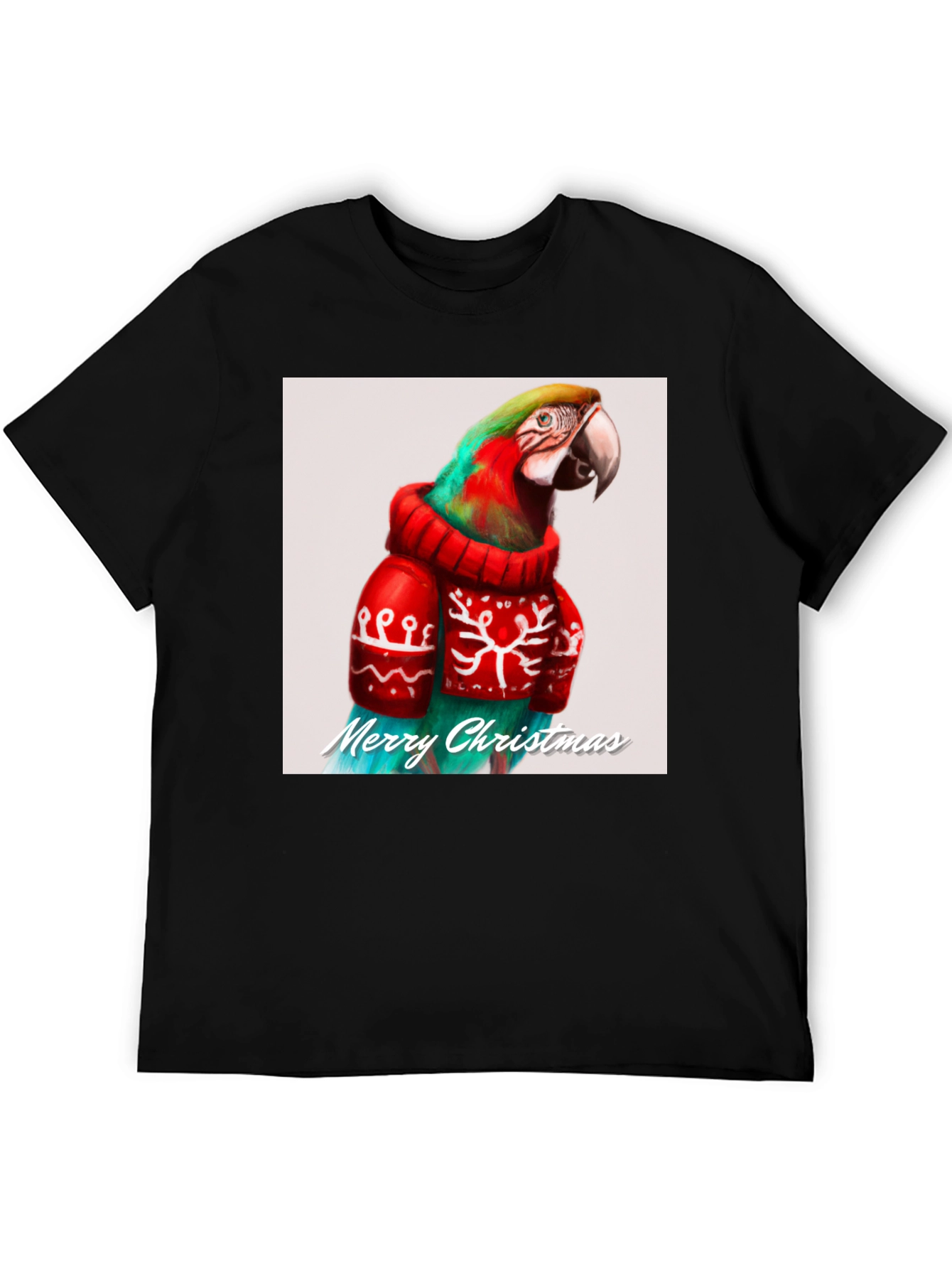 Festive Parrot Christmas T-Shirt
