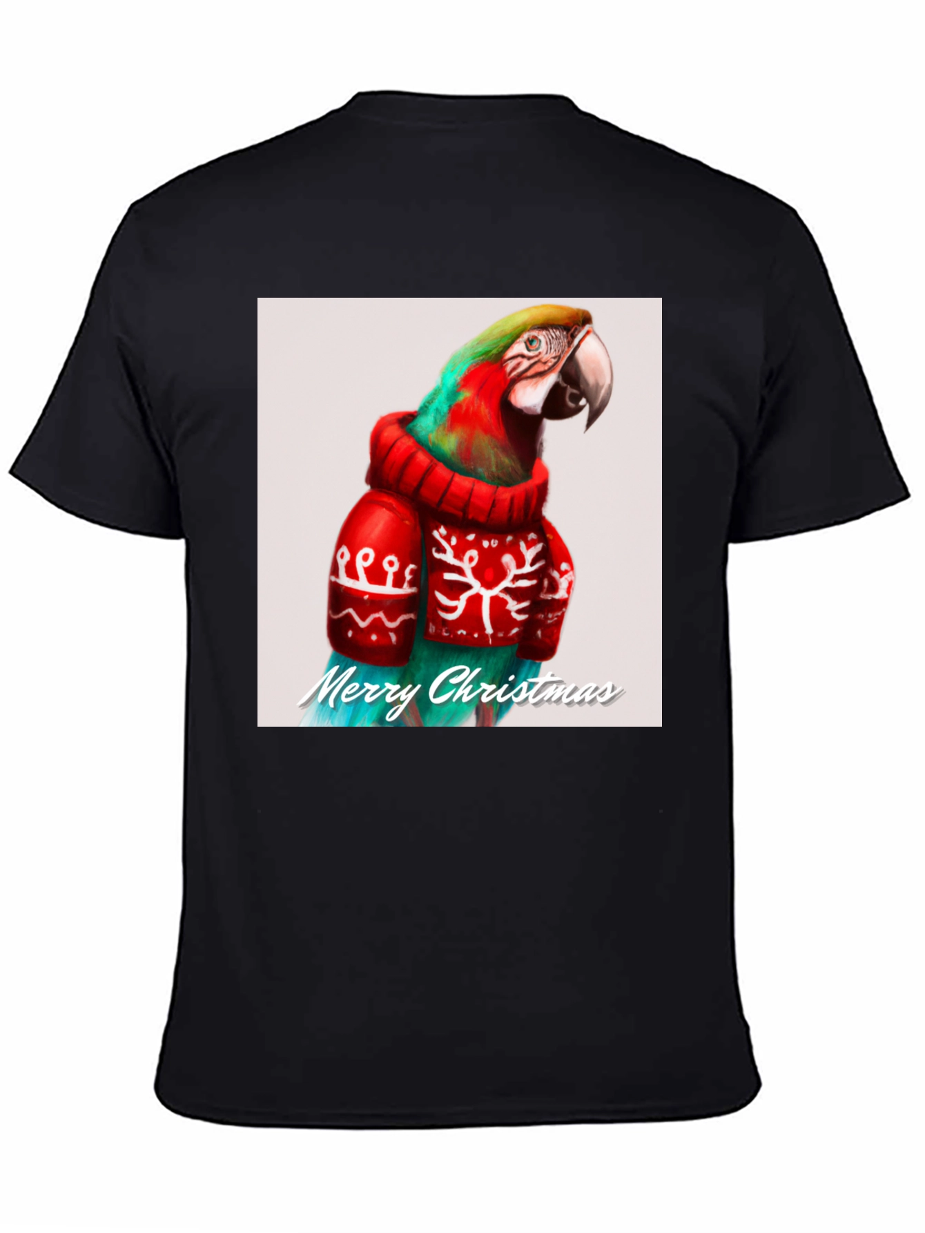 Festive Parrot Christmas T-Shirt