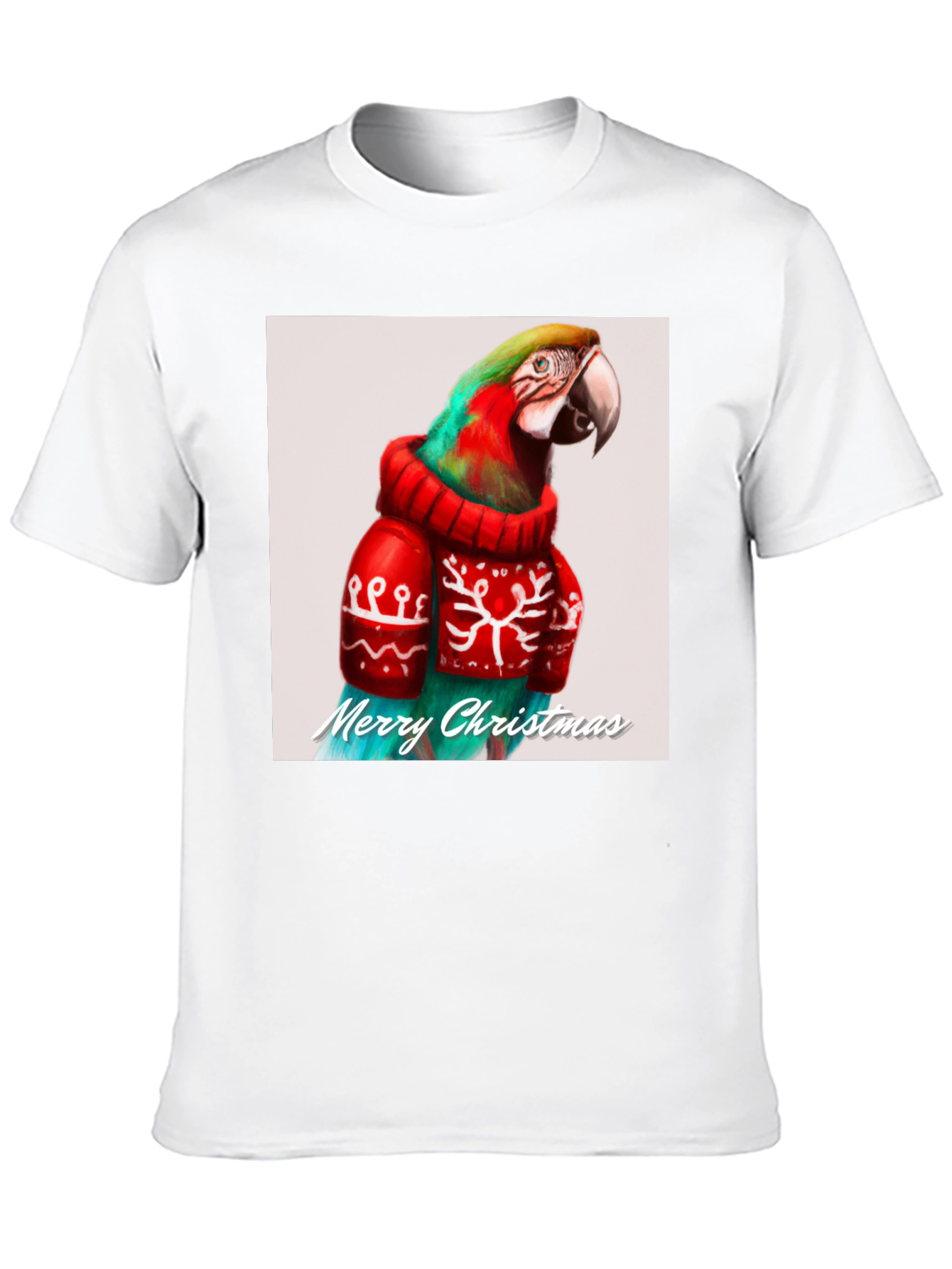 Festive Parrot Christmas T-Shirt