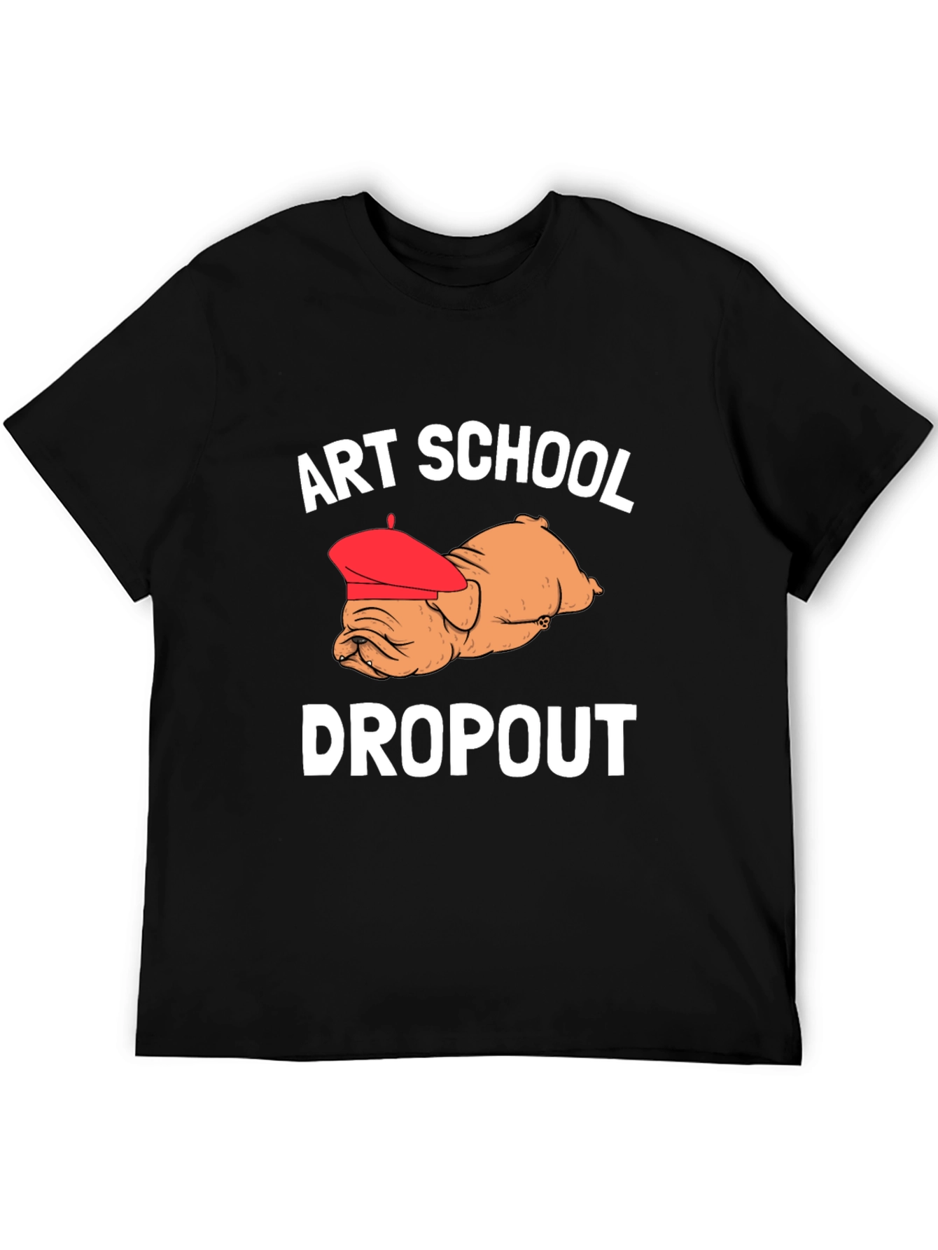 Art School Dropout T-Shirt Bulldog in Beret