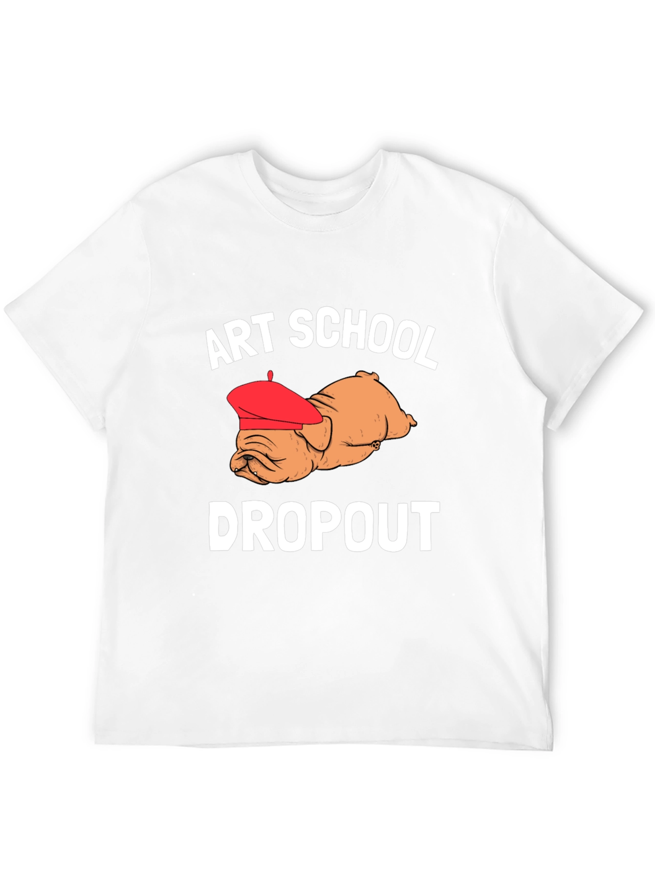 Art School Dropout T-Shirt Bulldog in Beret