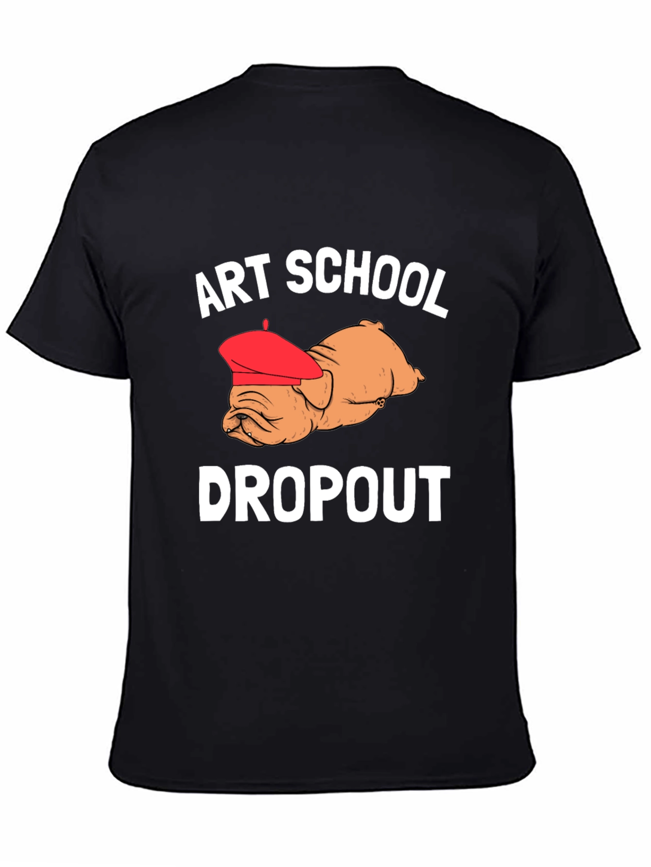 Art School Dropout T-Shirt Bulldog in Beret