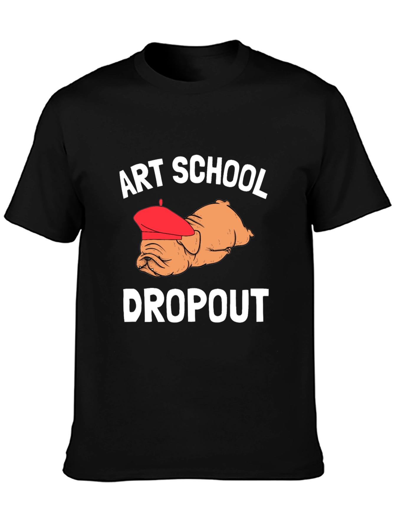 Art School Dropout T-Shirt Bulldog in Beret