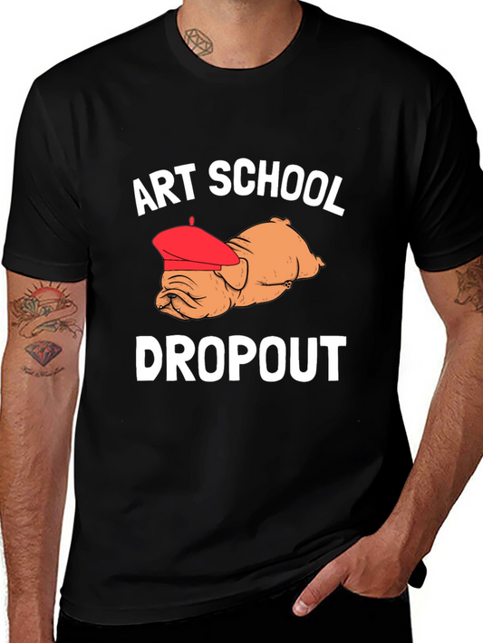 Art School Dropout T-Shirt Bulldog in Beret