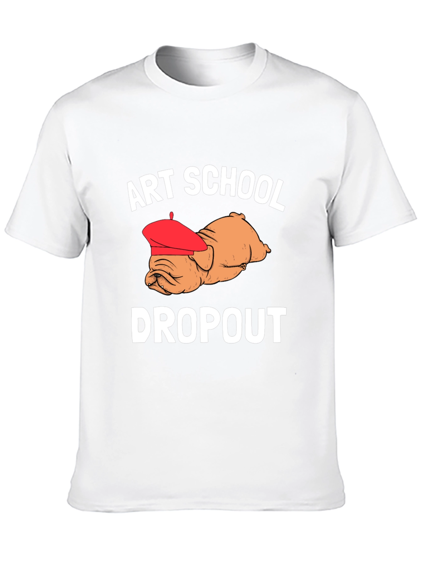 Art School Dropout T-Shirt Bulldog in Beret