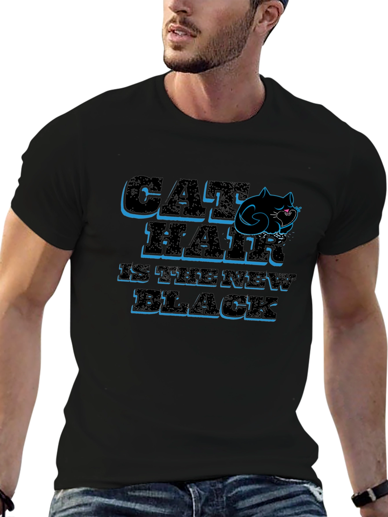 Cat Hair is the New Black Graphic T-Shirt