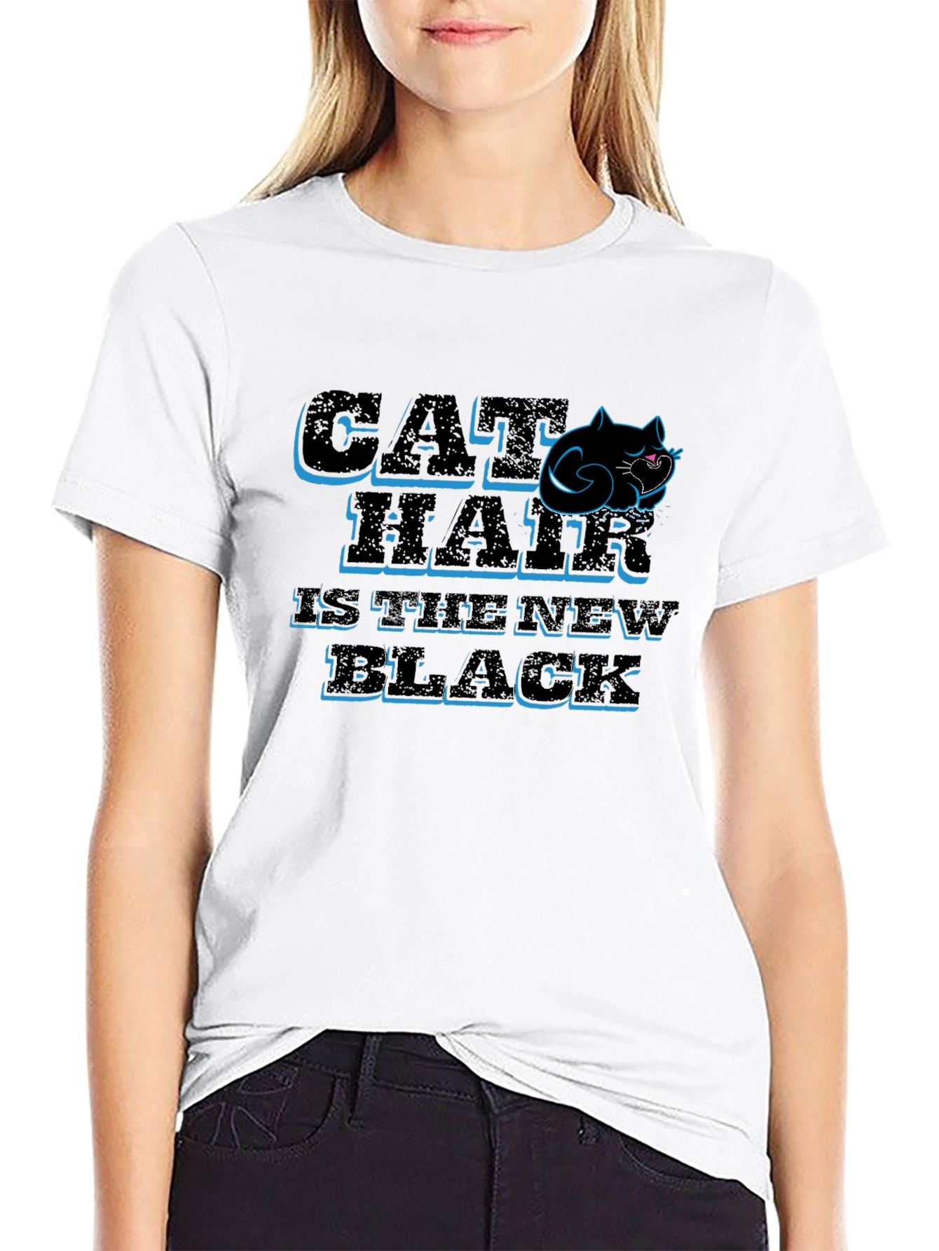 Cat Hair is the New Black Graphic T-Shirt