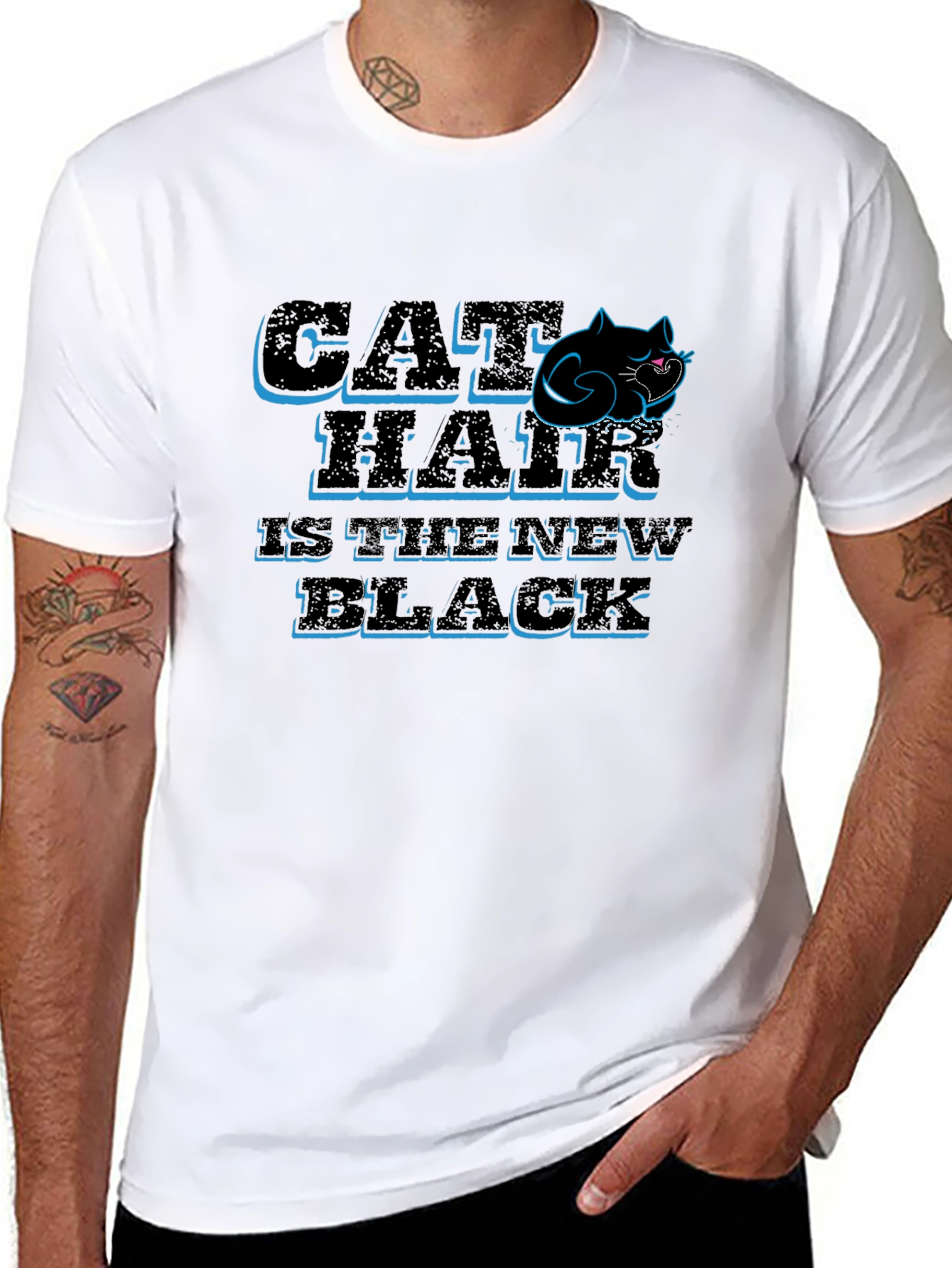 Cat Hair is the New Black Graphic T-Shirt