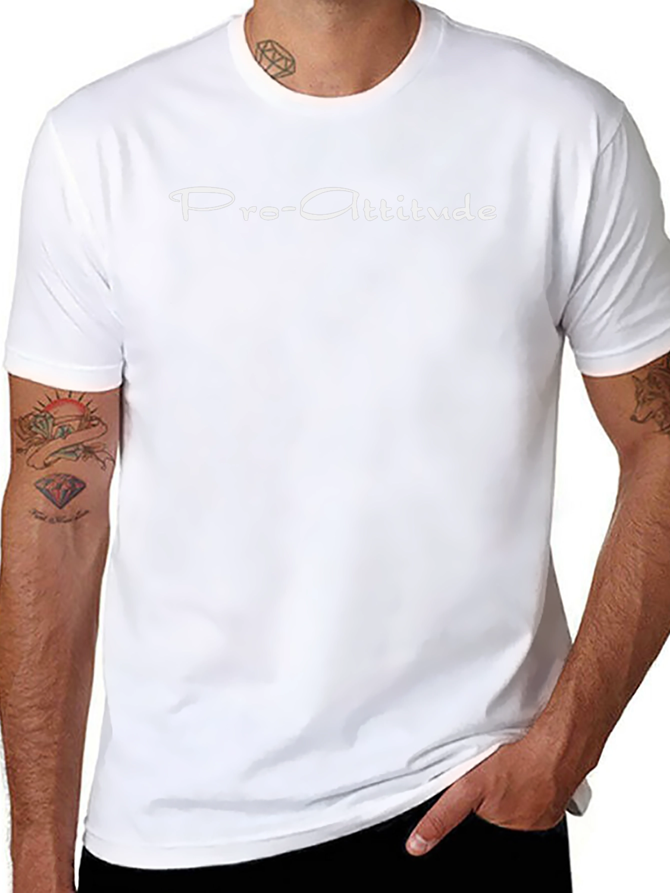 Pro-Attitude Black Graphic Tee - Casual Comfort