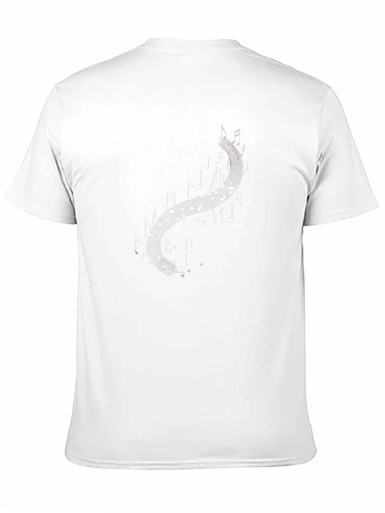 Musical Notes Graphic Black T-Shirt