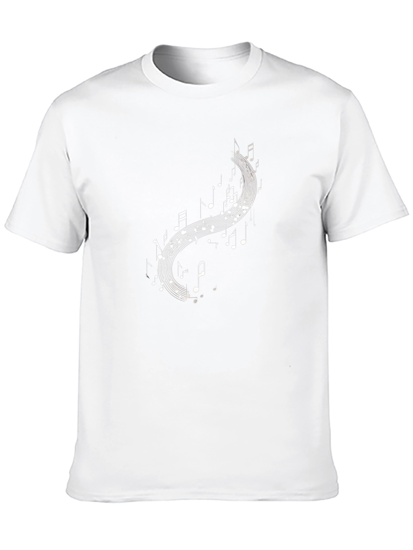 Musical Notes Graphic Black T-Shirt