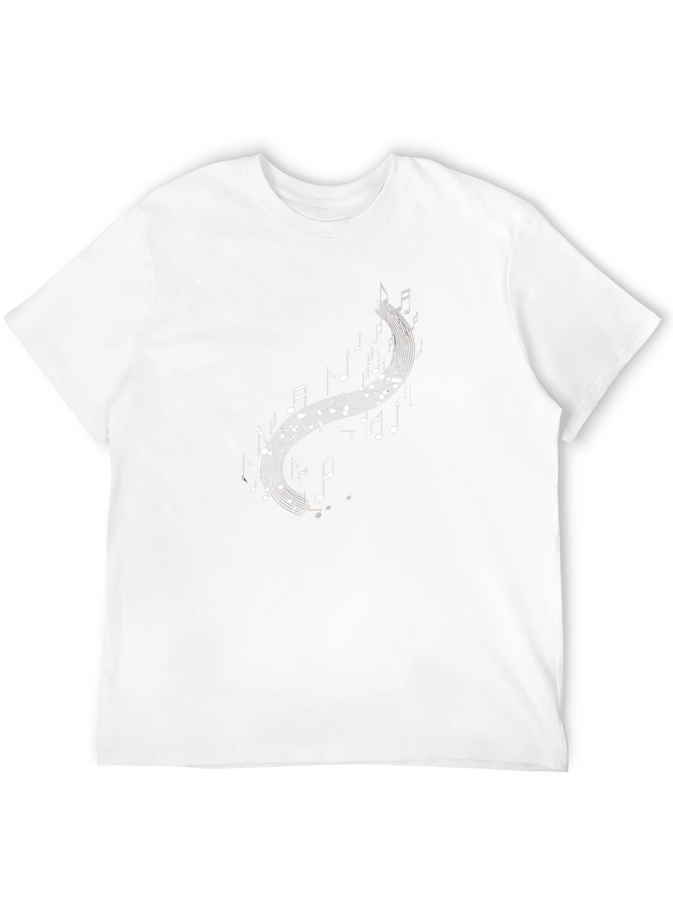 Musical Notes Graphic Black T-Shirt