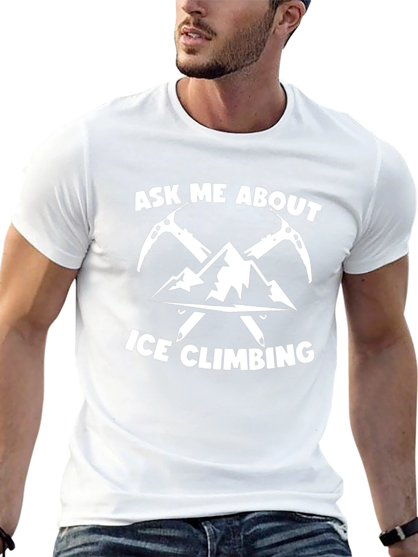 Ask Me About Ice Climbing Graphic T-Shirt