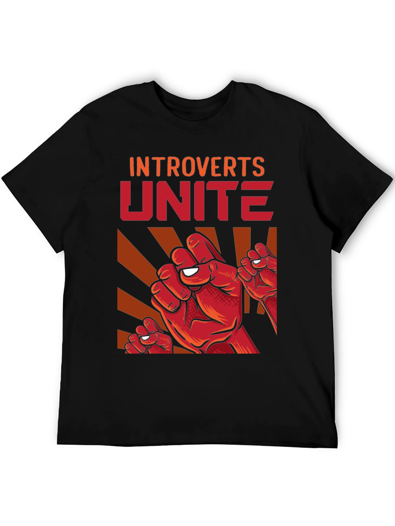 Introverts Unite Black Graphic Tee