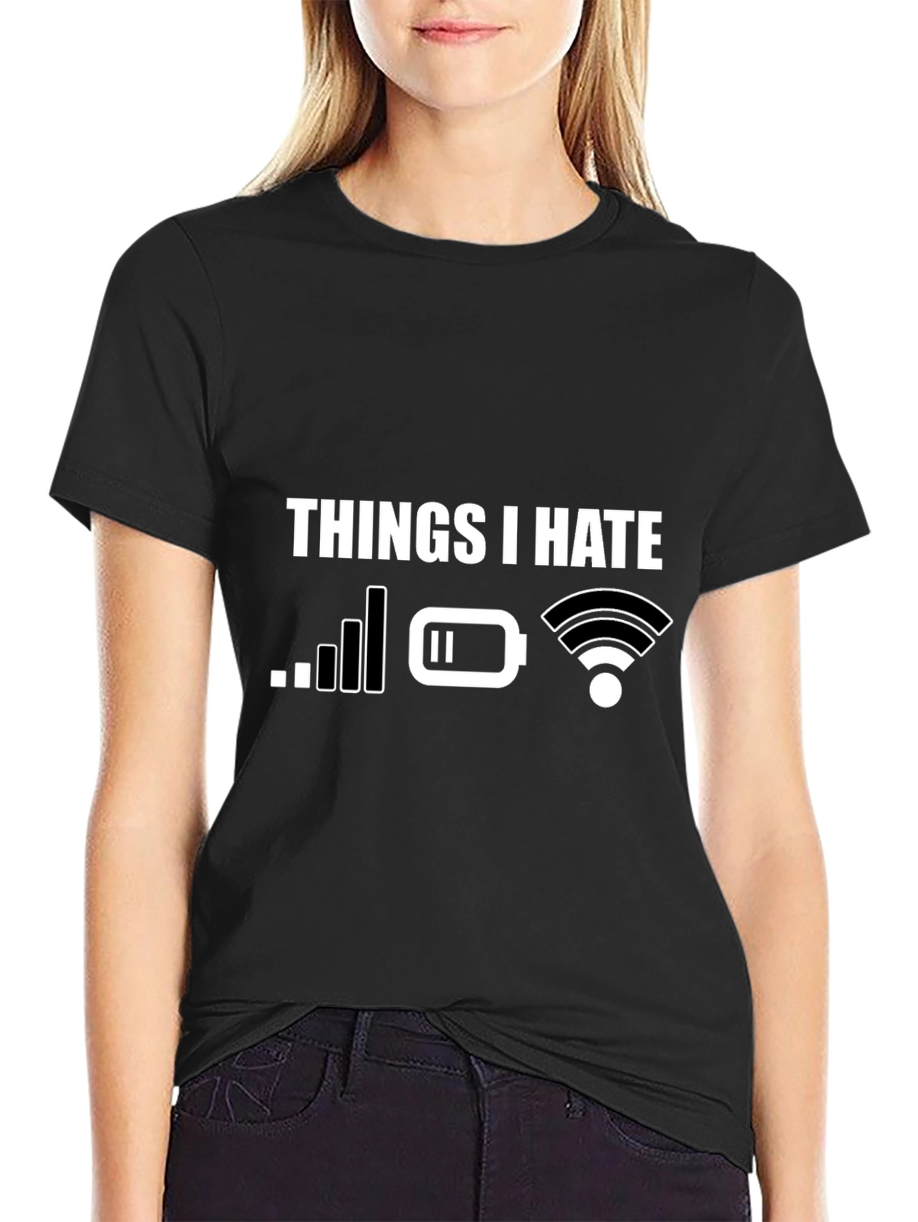 Humorous Tech Hater T-Shirt - Things I Hate
