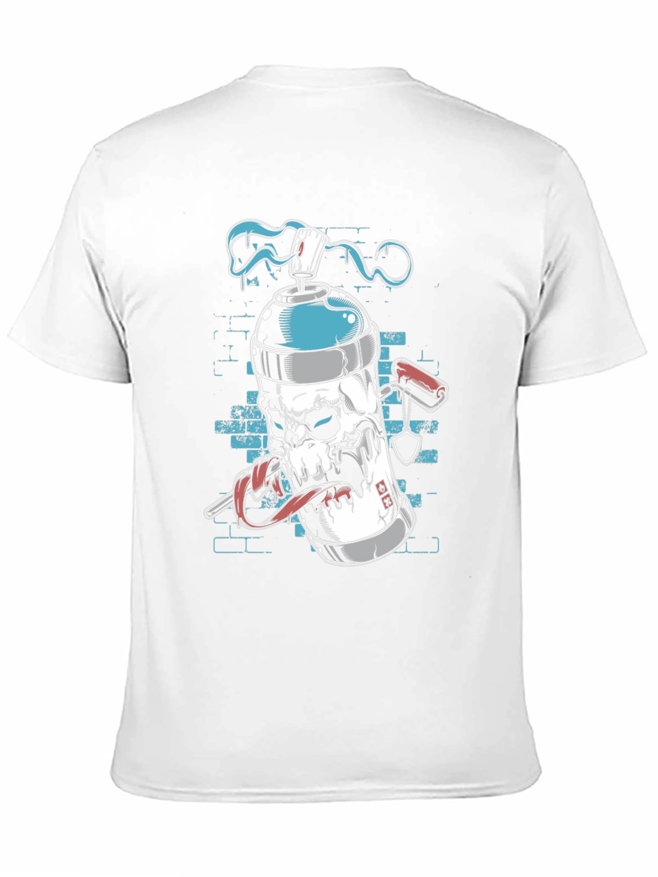 Spray Can Skull Graphic Tee - Cool Edgy Design