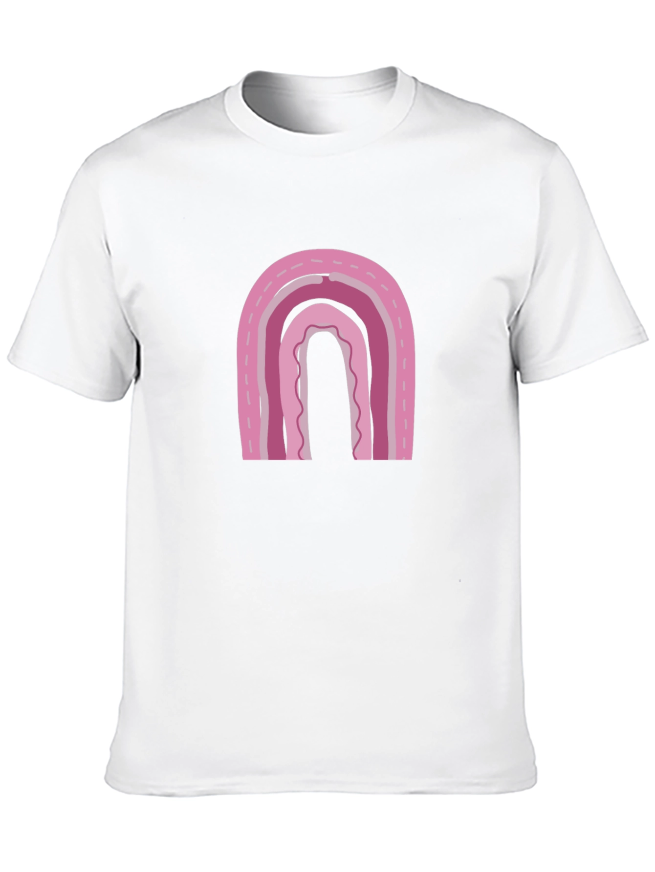 Pink Rainbow Graphic Tee - Casual Comfort