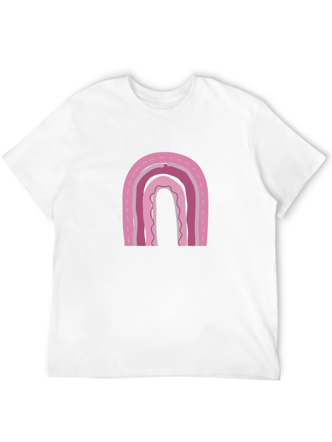 Pink Rainbow Graphic Tee - Casual Comfort