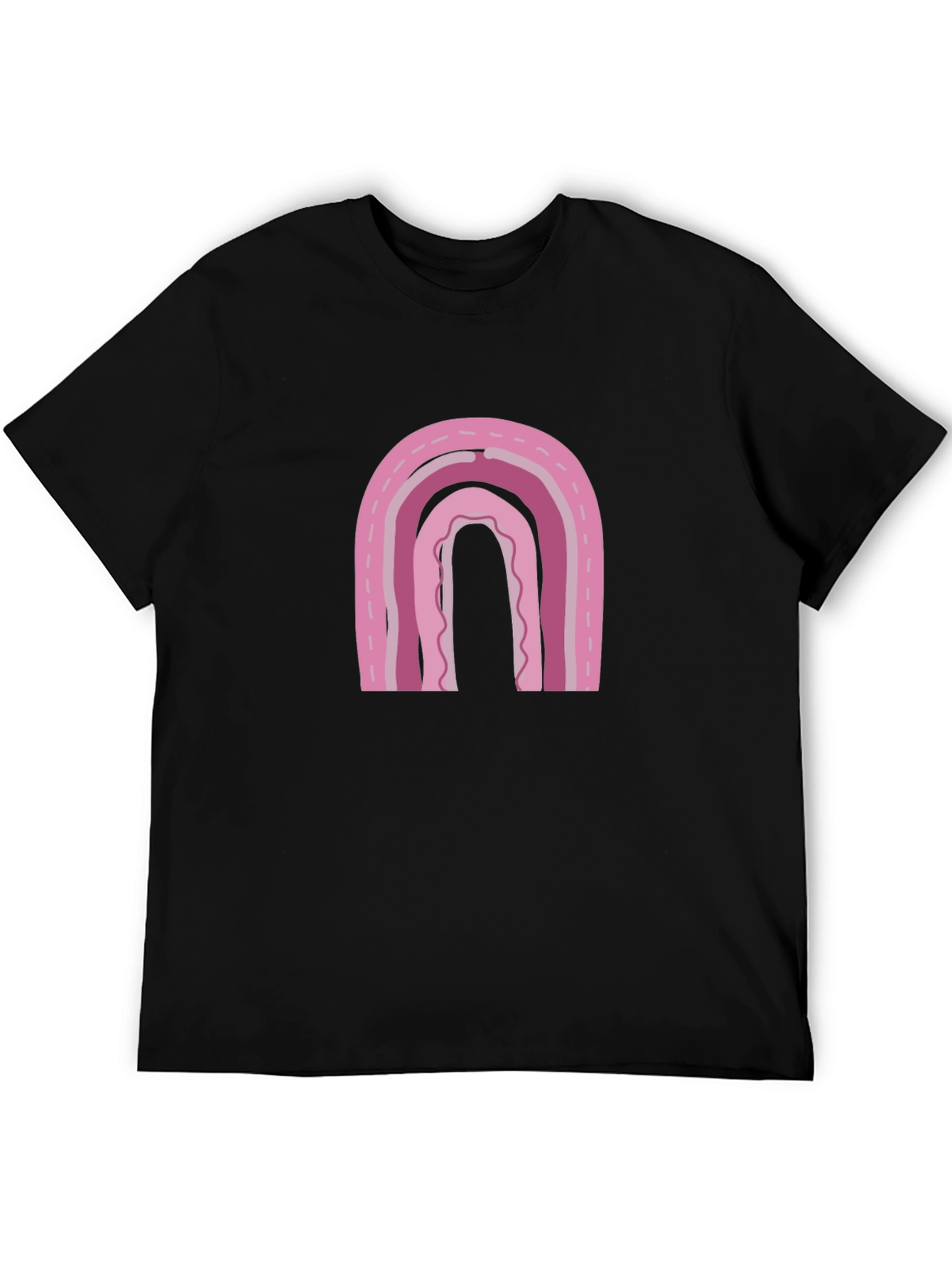 Pink Rainbow Graphic Tee - Casual Comfort