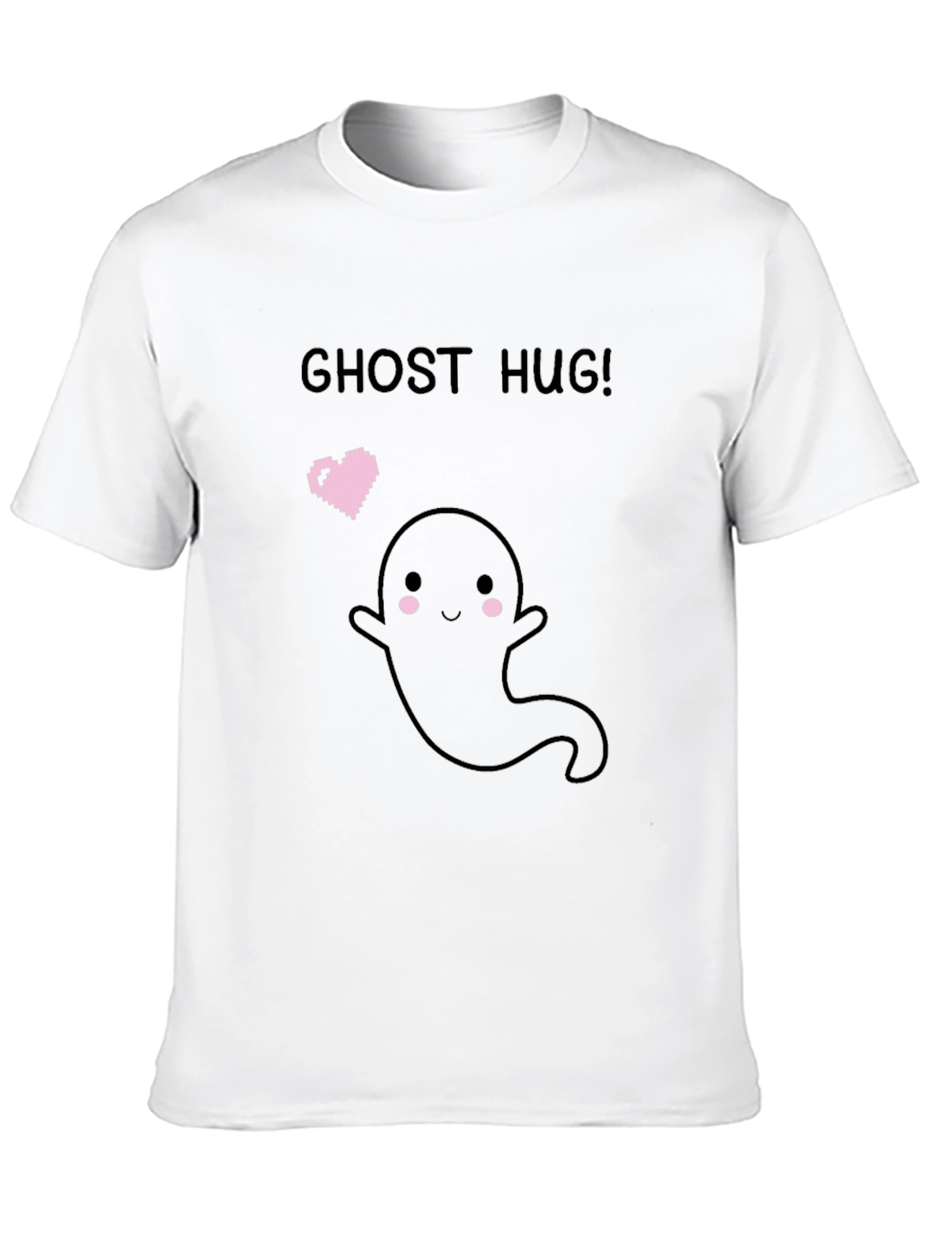Ghost Hug Graphic T-Shirt - Black