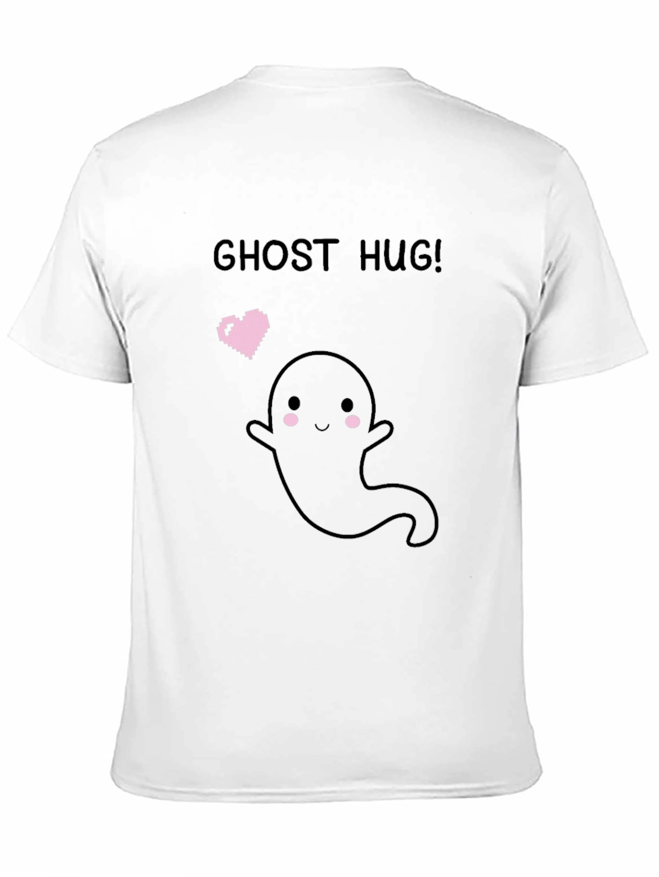 Ghost Hug Graphic T-Shirt - Black