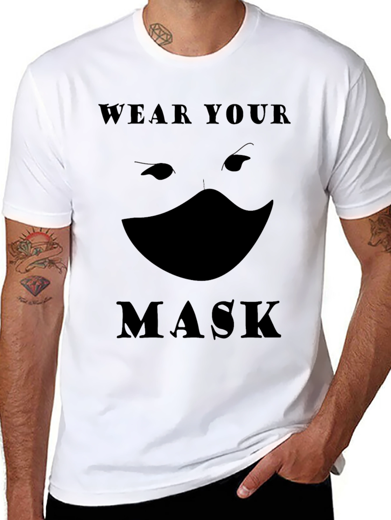 Wear Your Mask T-Shirt - Black Graphic Tee