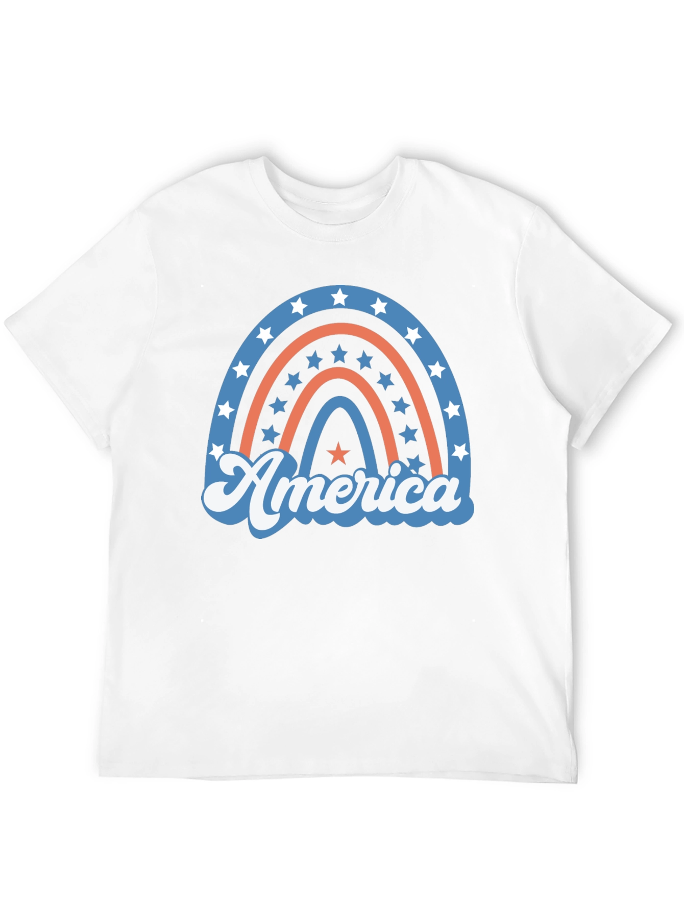 Patriotic America Rainbow Graphic T-Shirt