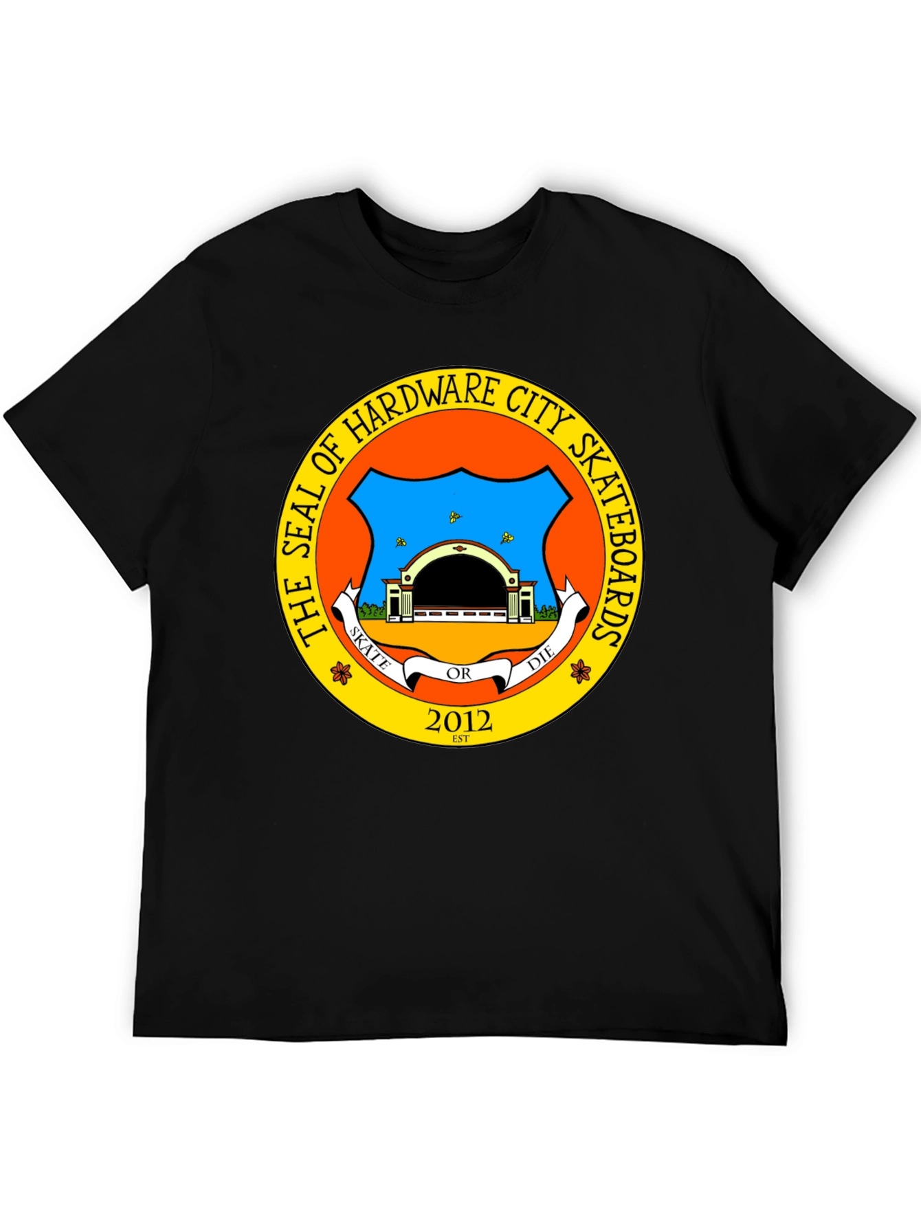 Hardware City Skateboards Black Graphic Tee