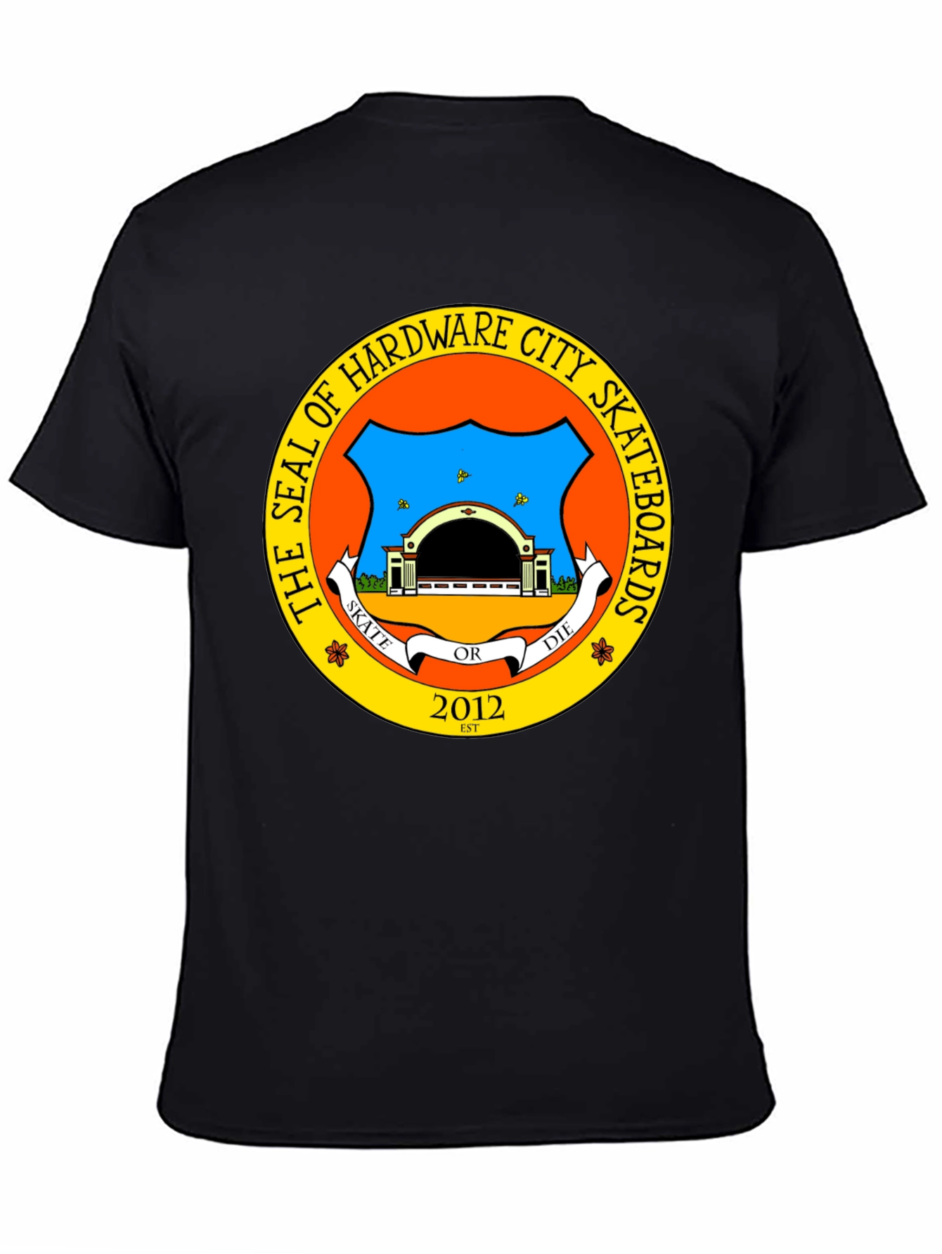 Hardware City Skateboards Black Graphic Tee