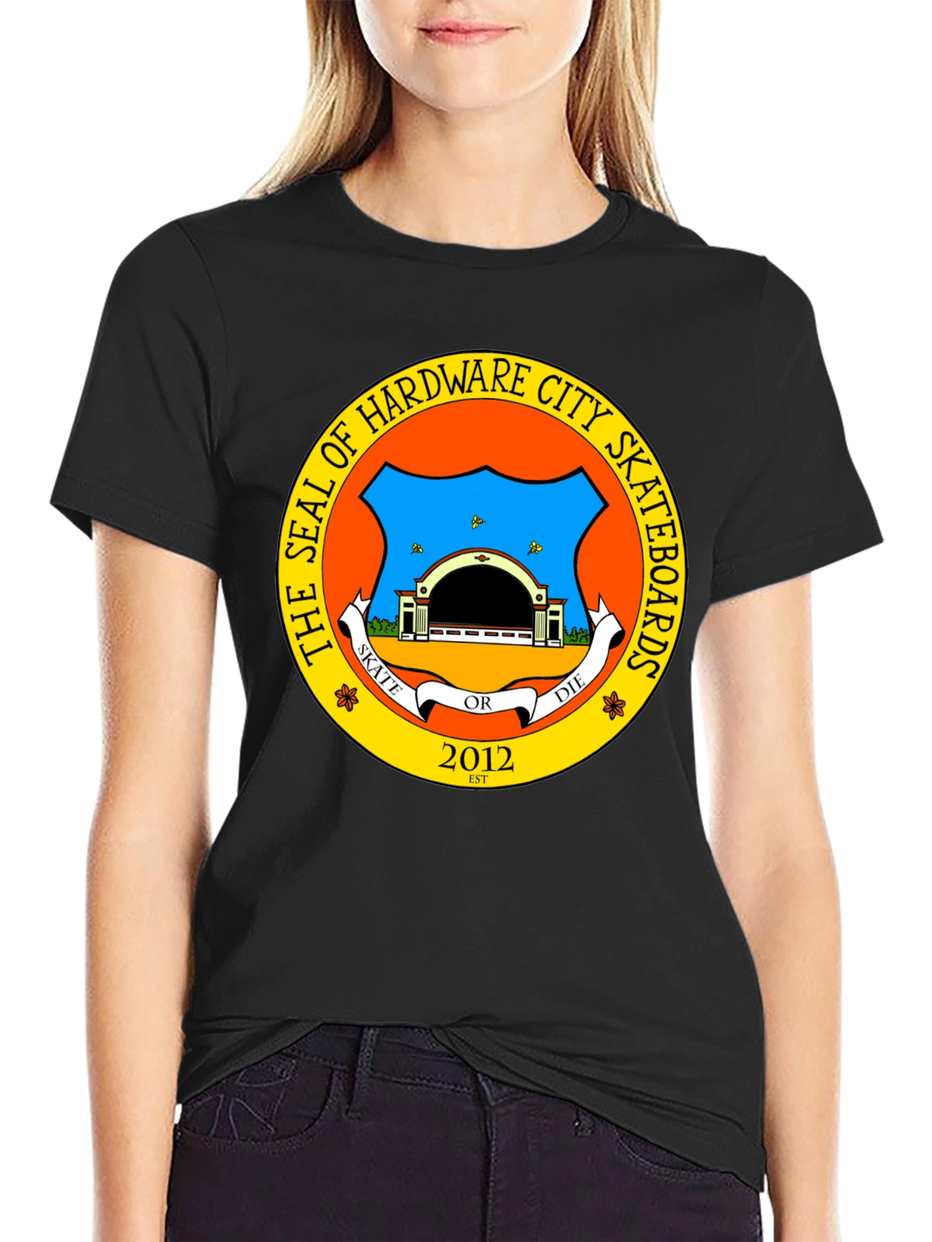 Hardware City Skateboards Black Graphic Tee