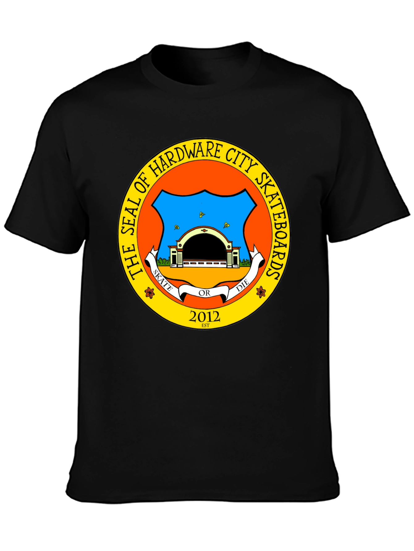 Hardware City Skateboards Black Graphic Tee