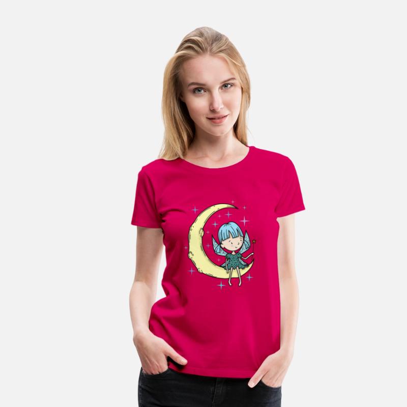 Fairy on the Moon with magic Wand