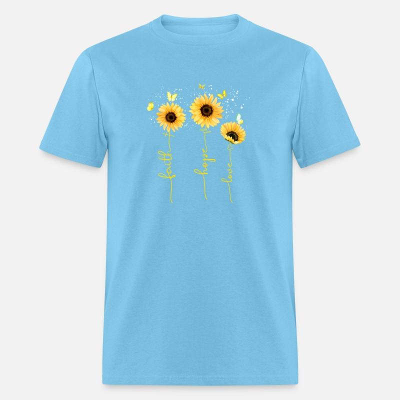 Faith Cross Hope Love Sunflower Butterfly