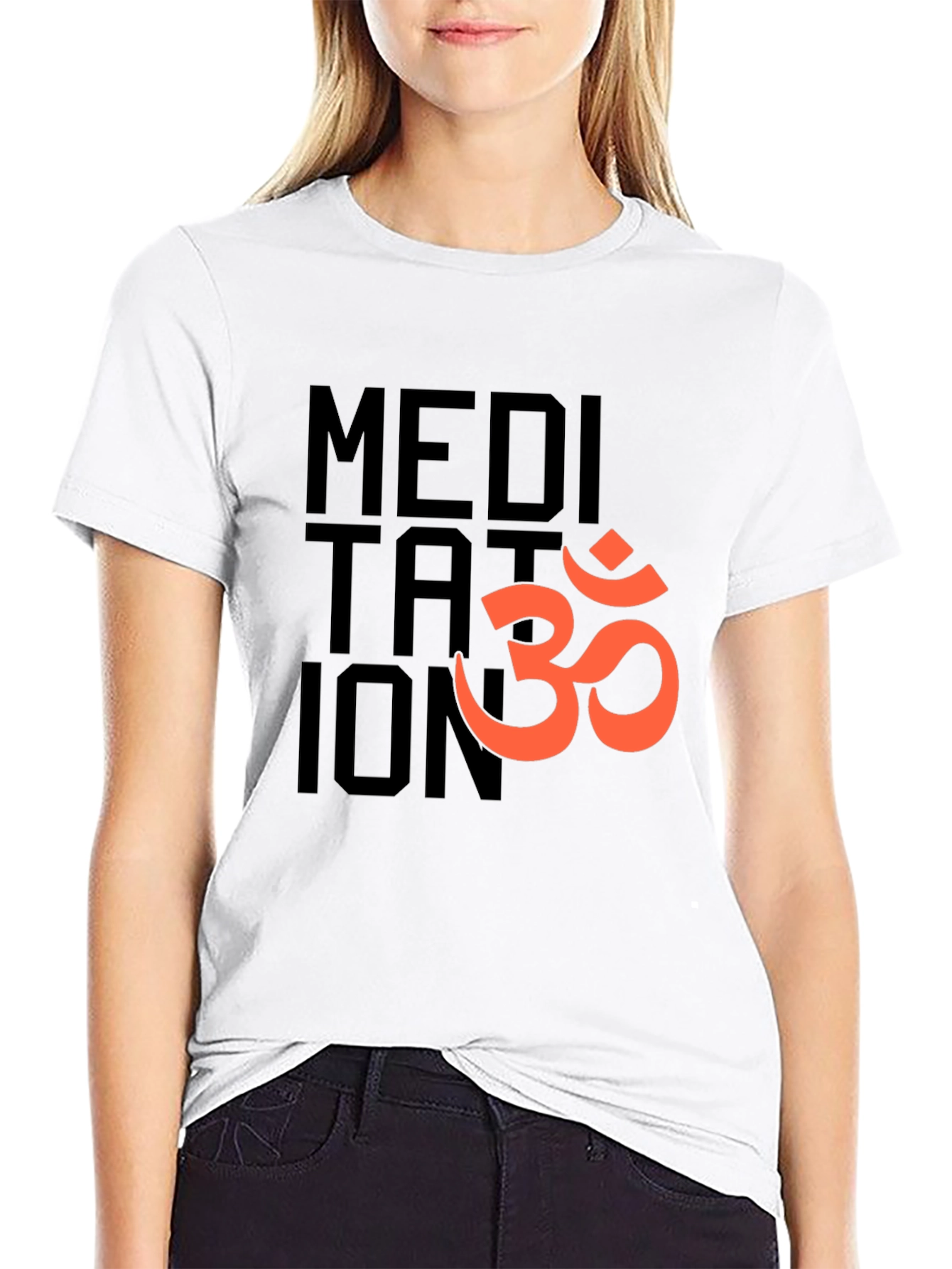 Meditation Om Symbol Black T-Shirt