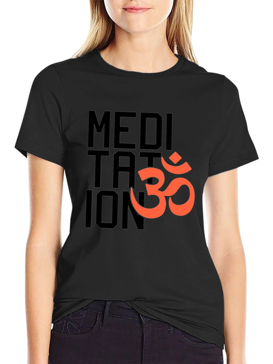 Meditation Om Symbol Black T-Shirt
