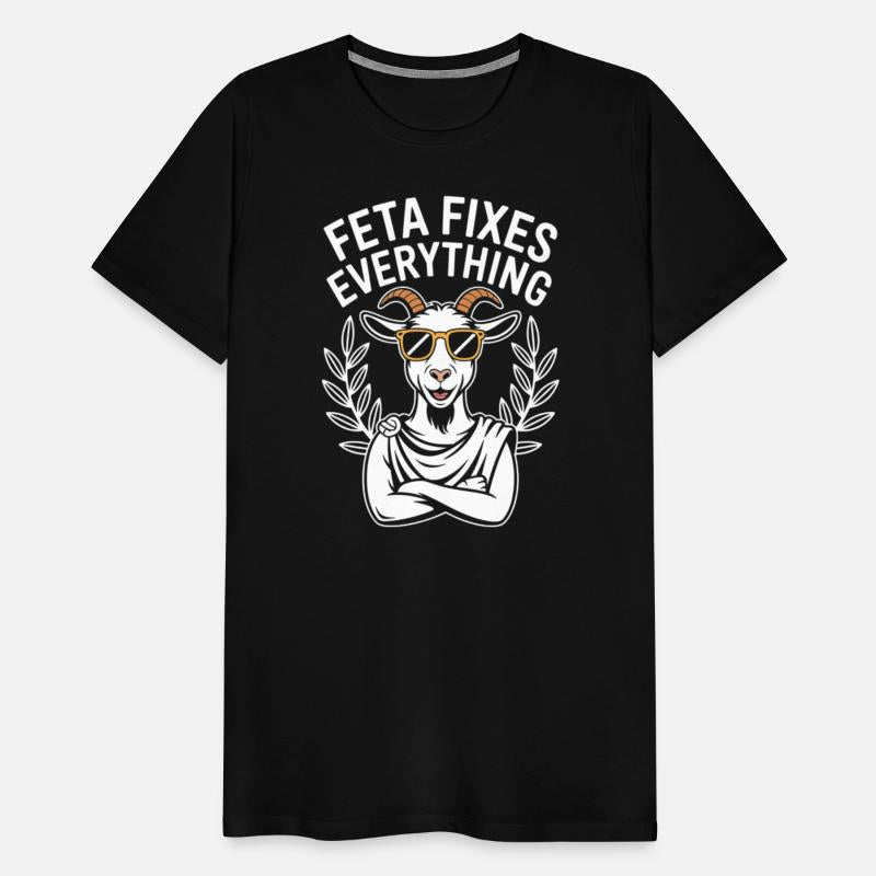 Feta Fixes Everything Goat Graphic T-Shirt