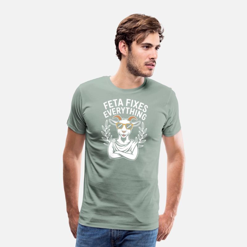 Feta Fixes Everything Goat Graphic T-Shirt