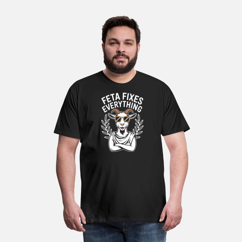 Feta Fixes Everything Goat Graphic T-Shirt