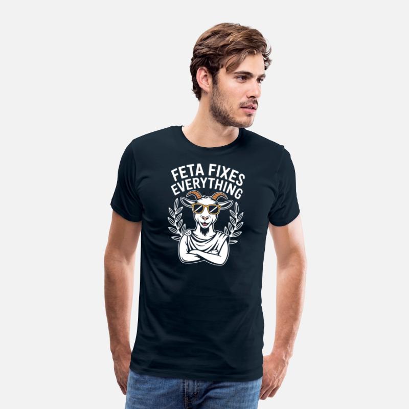Feta Fixes Everything Goat Graphic T-Shirt