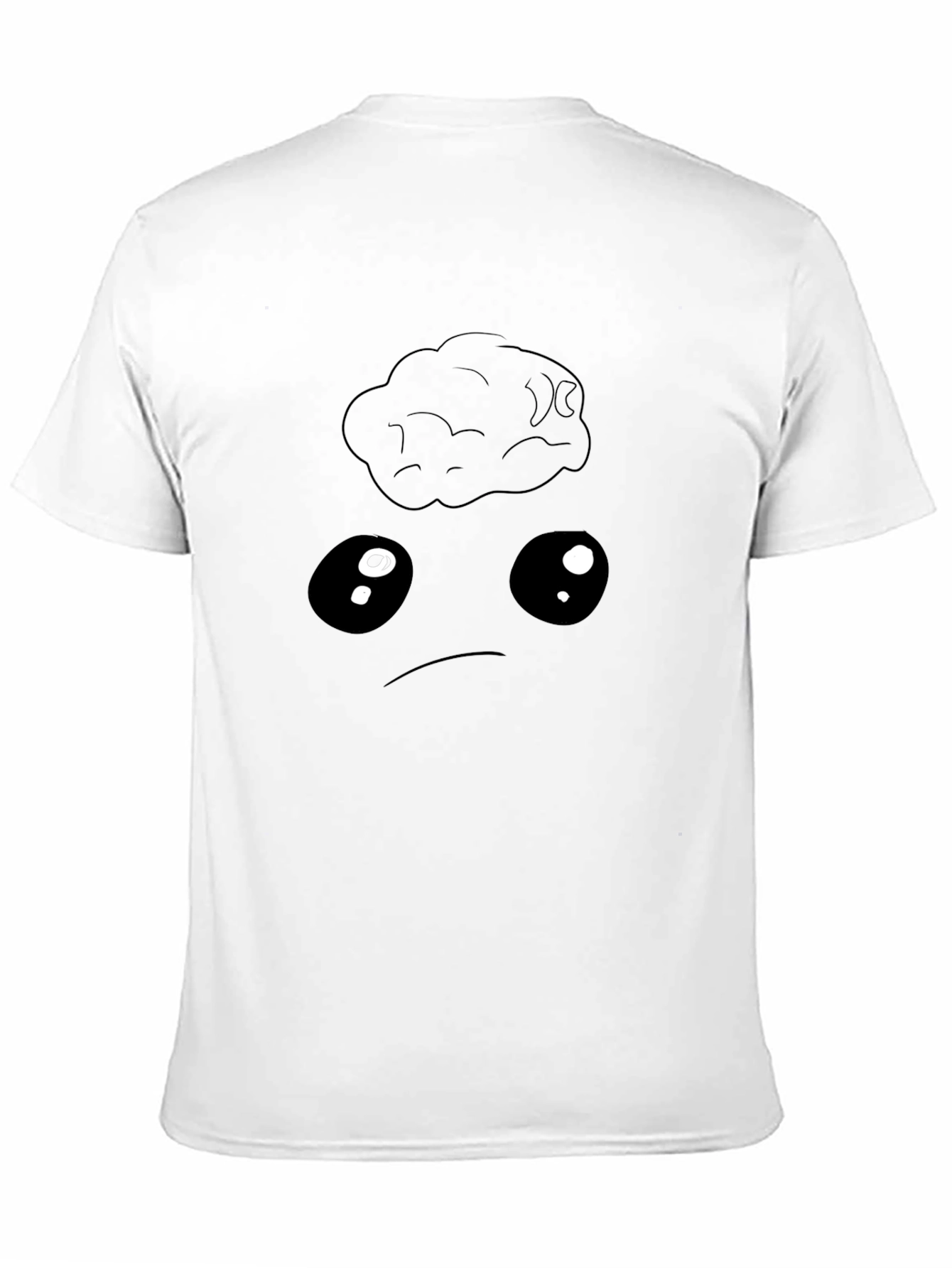Sad Brain Graphic Tee - Black Cotton Blend