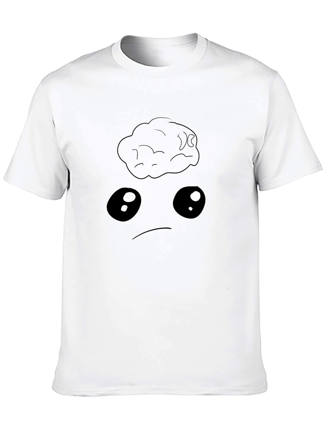 Sad Brain Graphic Tee - Black Cotton Blend