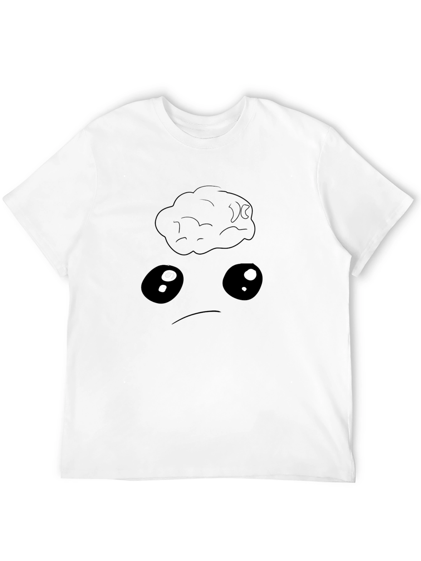 Sad Brain Graphic Tee - Black Cotton Blend