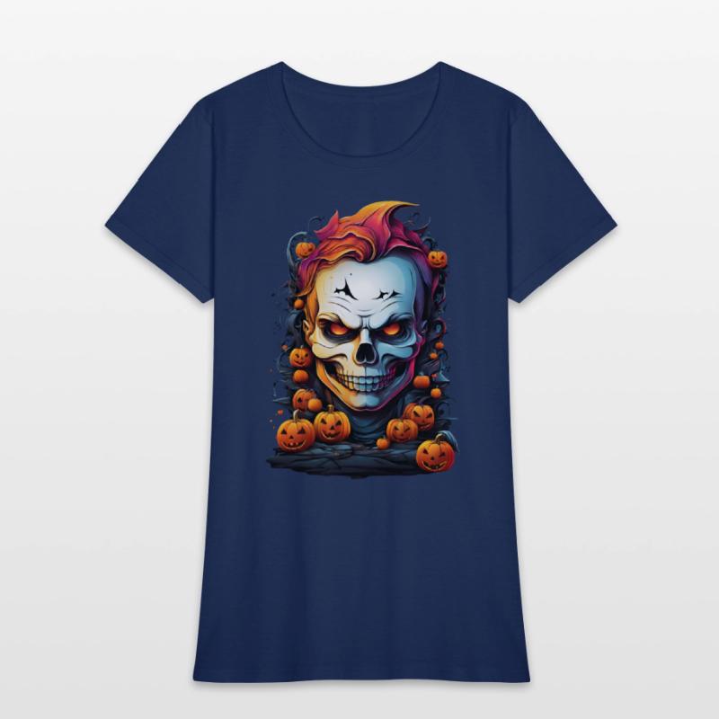 Fiery Pumpkin Skull